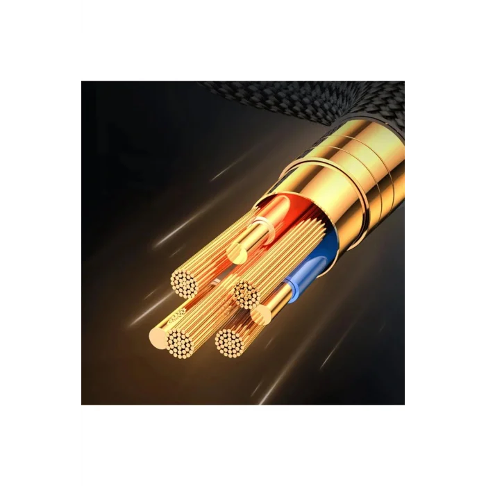 66W USBden Type-C Dijital Ekranlı Şarj Göstergeli Şarj Kablosu 1.2MT