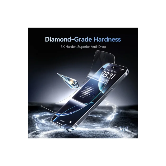 iPhone 17 Pro İle Uyumlu ReinForced Hardness Güçlendirilmiş Ekran Koruyucu