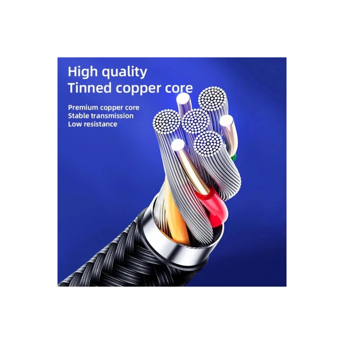 S-1230N6 iPhone Lightning Hızlı Şarj ve Data Kablosu Örgü 3A 1.2M Kırmızı