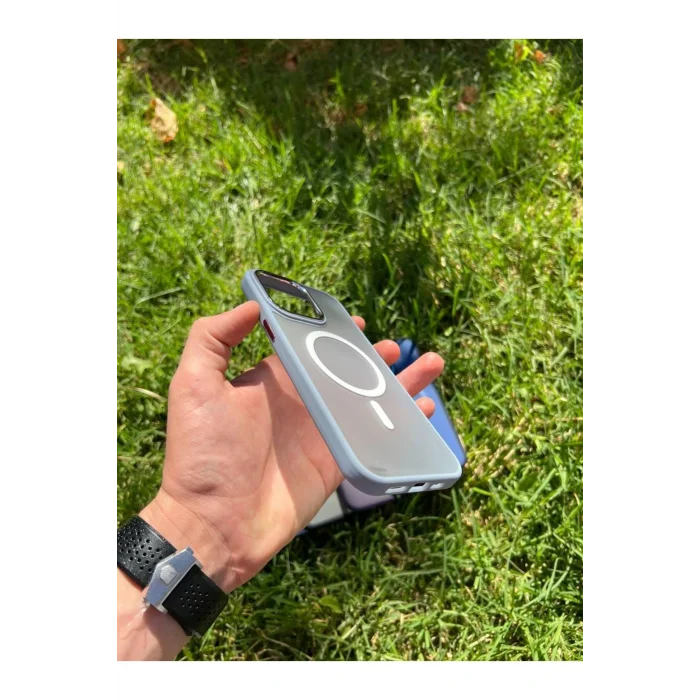 İphone 14 Plus Magsafe Mat Krom Kapak