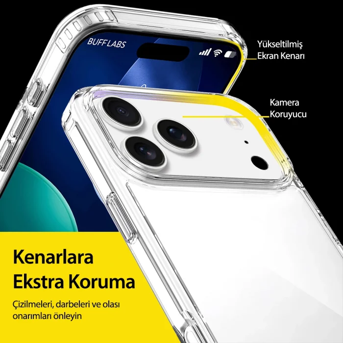 İphone 17 Pro Max Sert Şeffaf Kapak