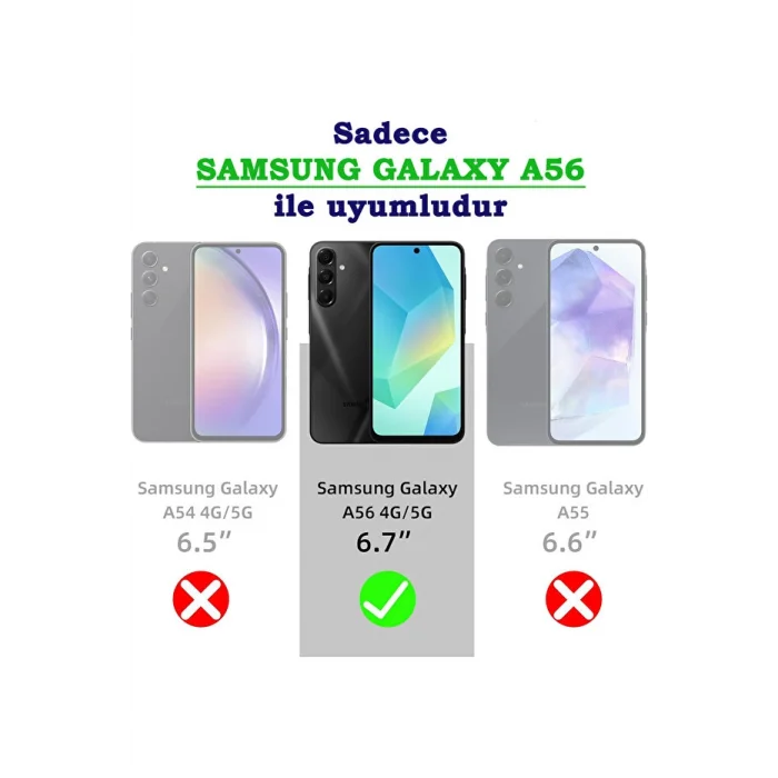 Samsung A56 Sert Şeffaf Kapak