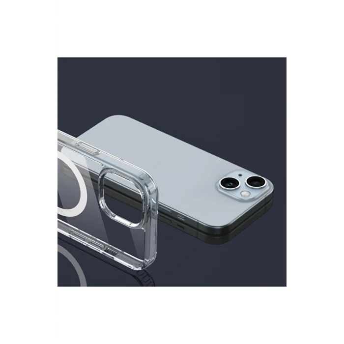 İphone 15 Magsafe Sert Şeffaf Kapak