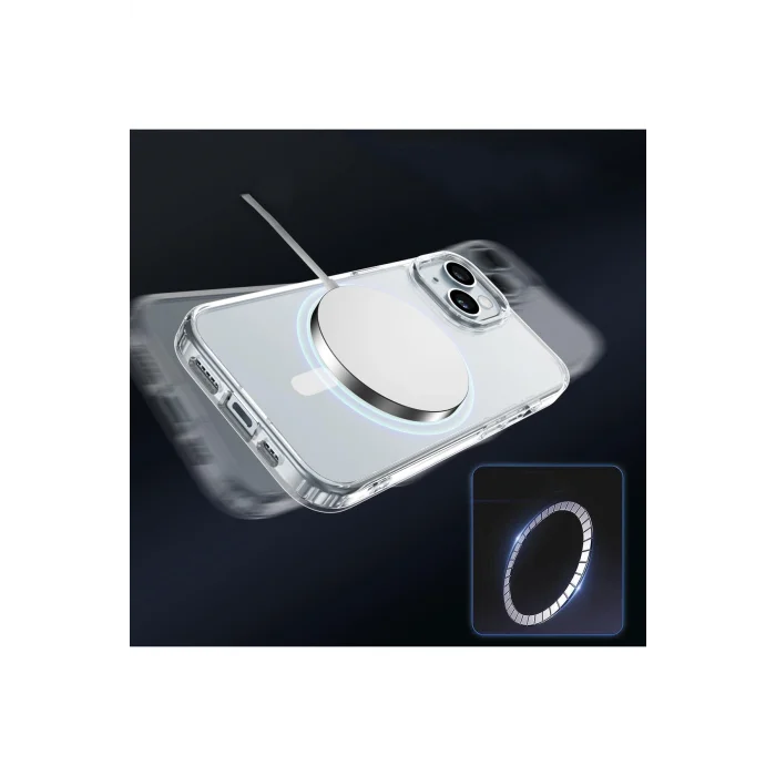 İphone 15 Magsafe Sert Şeffaf Kapak