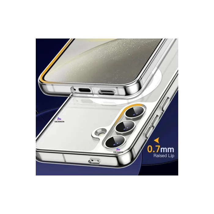 Samsung S24 FE Magsafe Sert Şeffaf Kapak