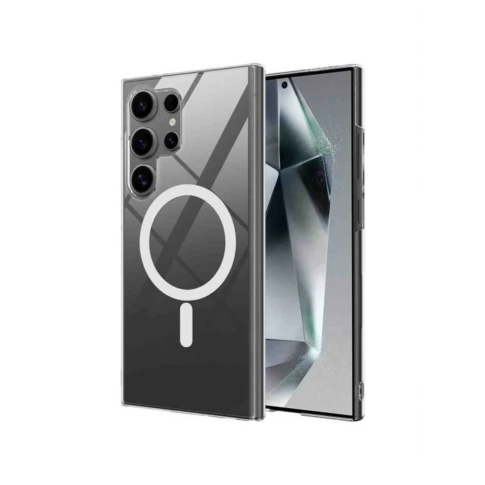 Samsung S25 Ultra Magsafe Sert Şeffaf Kapak