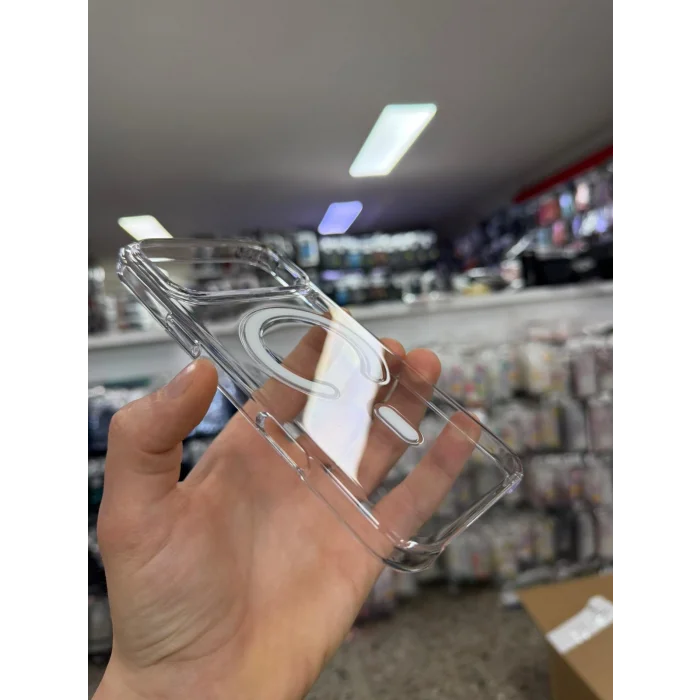 İphone 17 Pro Max ile Uyumlu Magsafe Özellikli Kristal Netlik Sararmaz PC Clear Case