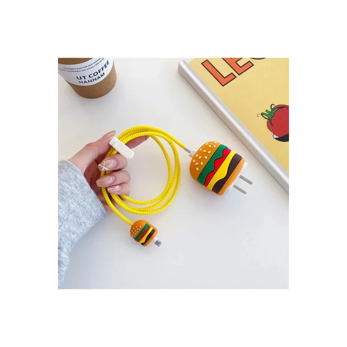 Şarj Aleti Adaptör Ve Kablo Koruyucu Figürlü