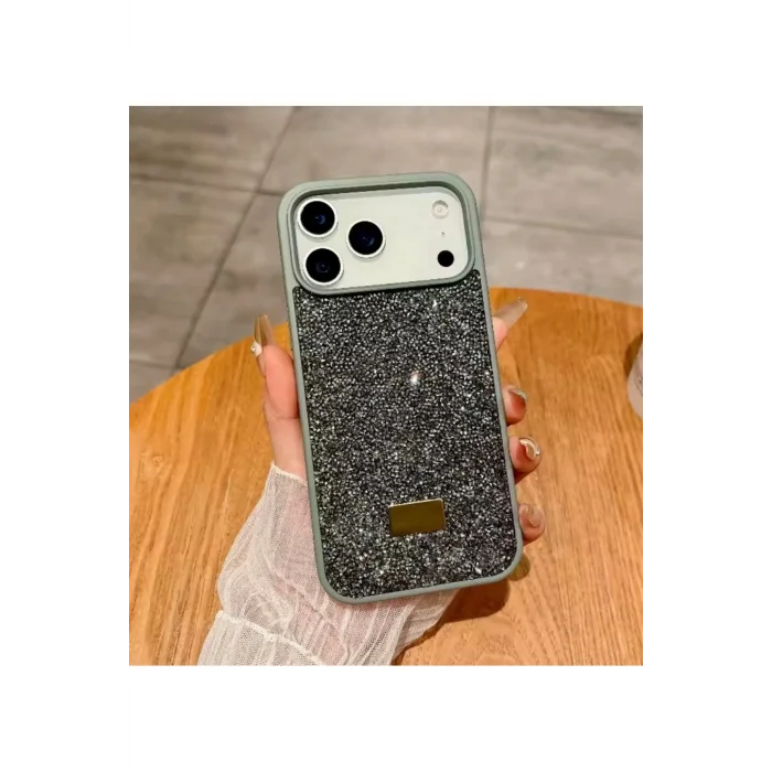 İphone 17 Pro Max Sw İnce Taşlı Premium Kılıf