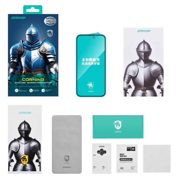 Joyroom İphone 16 Eyecare Göz Korumalı Gorilla Cam Ekran Koruyucu