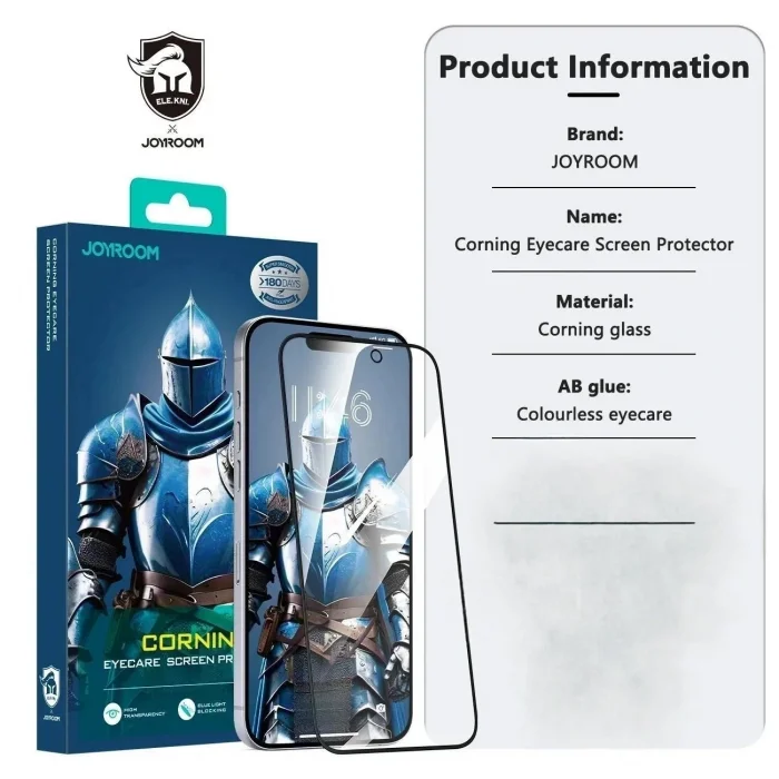Joyroom İphone 16 Plus Eyecare Göz Korumalı Gorilla Cam Ekran Koruyucu