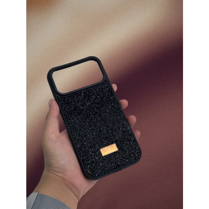 İphone 17 Air İle Uyumlu İnce Parlak Taşlı Premium Sw Telefon Kılıfı