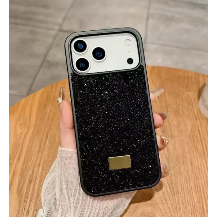 İphone 17  Pro İle Uyumlu İnce Parlak Taşlı Premium Sw Telefon Kılıfı