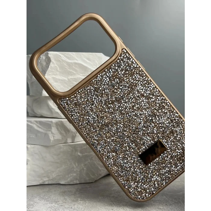 İphone 17  Pro İle Uyumlu İnce Parlak Taşlı Premium Sw Telefon Kılıfı
