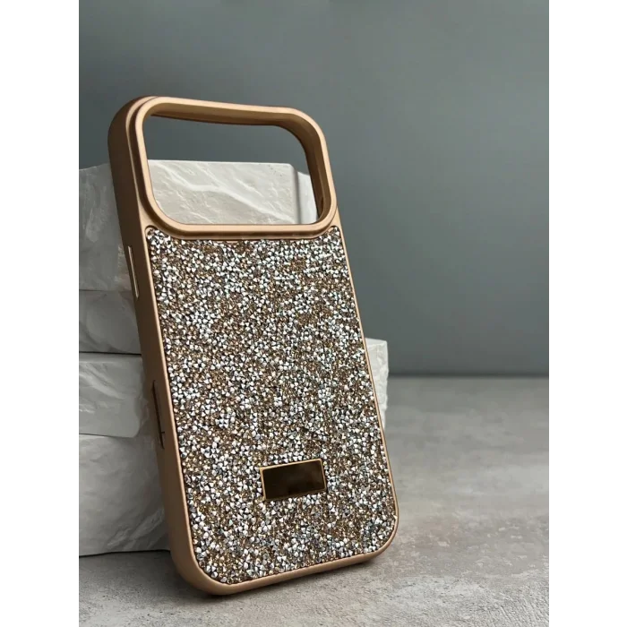 İphone 17  Pro İle Uyumlu İnce Parlak Taşlı Premium Sw Telefon Kılıfı