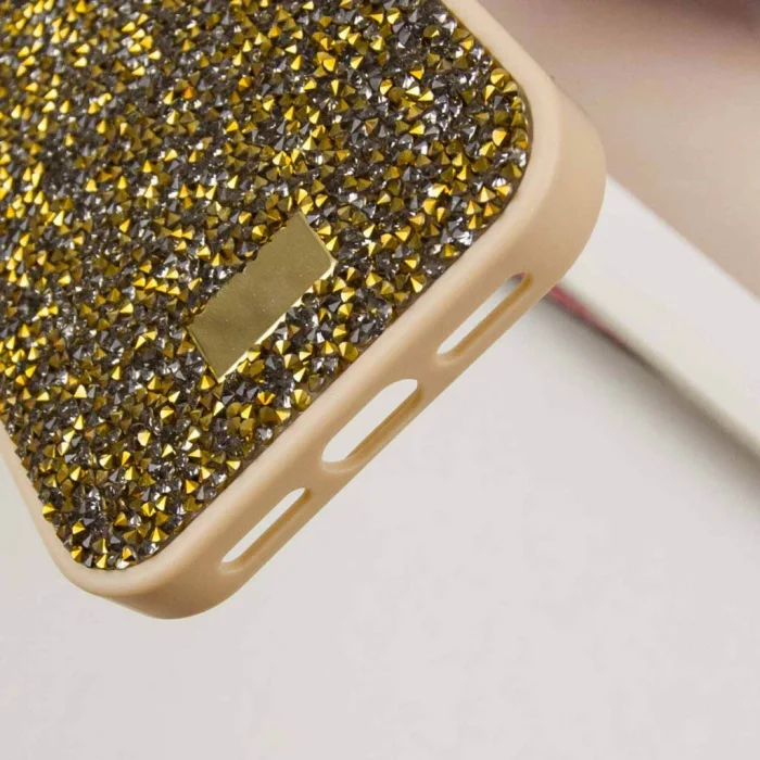 İphone 16 Pro Max İle Uyumlu İnce Parlak Taşlı Premium Sw Telefon Kılıfı