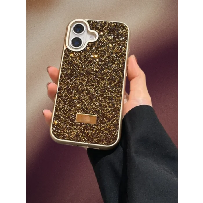 İphone 17 İle Uyumlu İnce Parlak Taşlı Premium Sw Telefon Kılıfı