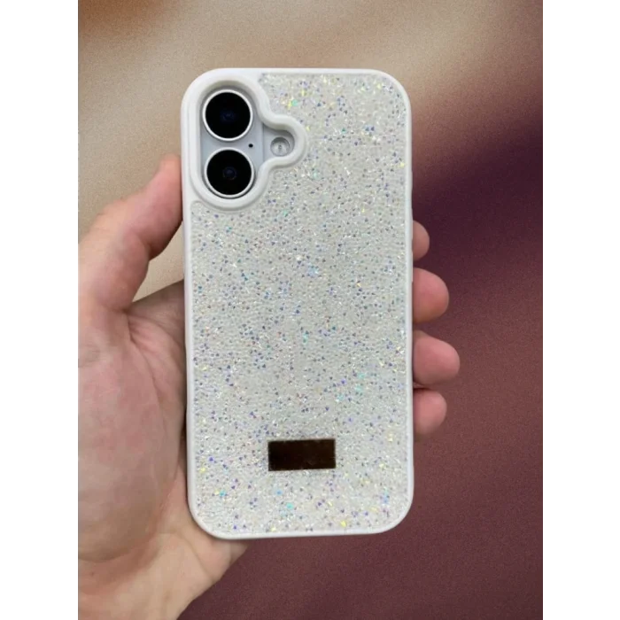 İphone 16 İle Uyumlu İnce Parlak Taşlı Premium Sw Telefon Kılıfı