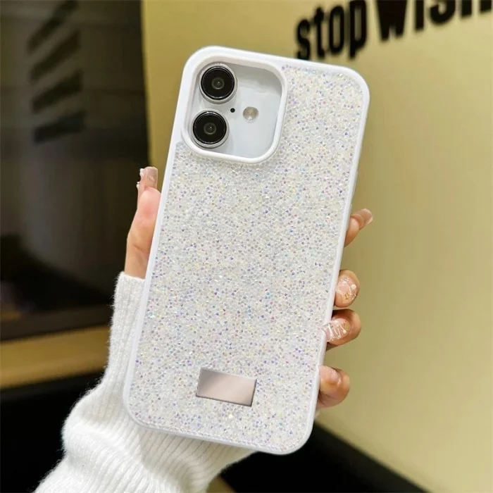 İphone 12 İle Uyumlu İnce Parlak Taşlı Premium Sw Telefon Kılıfı