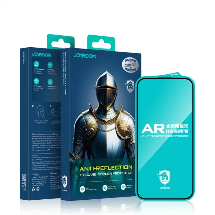Joyroom İphone 13 Pro Max / 14 Plus Anti-Reflection Gerçek Gorilla Glass Cam Ekran Koruyucu