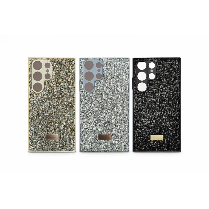 Samsung S25 ULTRA  İle Uyumlu İnce Parlak Taşlı Premium Sw Telefon Kılıfı