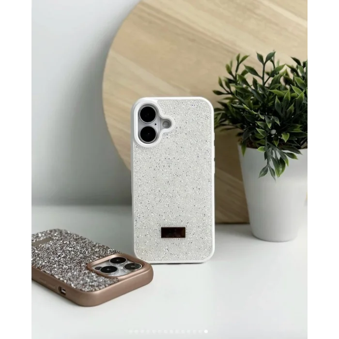 İphone 16 PLUS İle Uyumlu İnce Parlak Taşlı Premium Sw Telefon Kılıfı