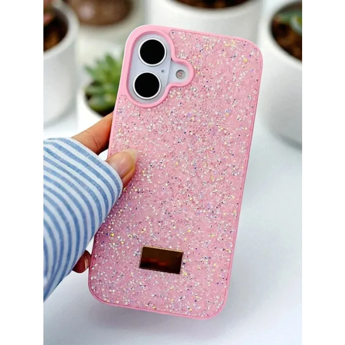 İphone 16 PLUS İle Uyumlu İnce Parlak Taşlı Premium Sw Telefon Kılıfı