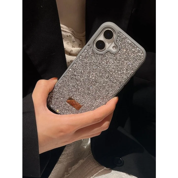 İphone 16 PLUS İle Uyumlu İnce Parlak Taşlı Premium Sw Telefon Kılıfı