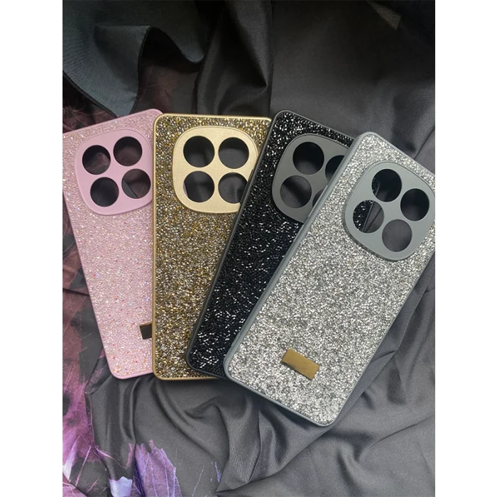 Redmi Note 14 Pro İle Uyumlu İnce Parlak Taşlı Premium Sw Telefon Kılıfı