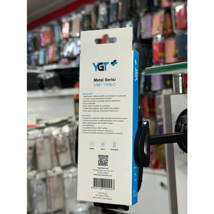 YGT+ Metal Kopmaz Usb - Type-c Kablo