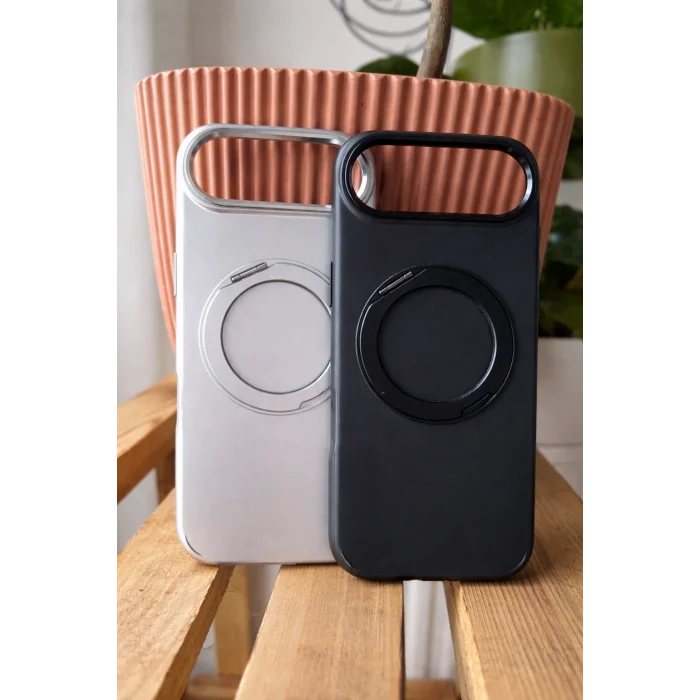 İphone 17 Air ile Uyumlu Stant Olabilen Magsafe Özellikli Titan Telefon Kılıfı