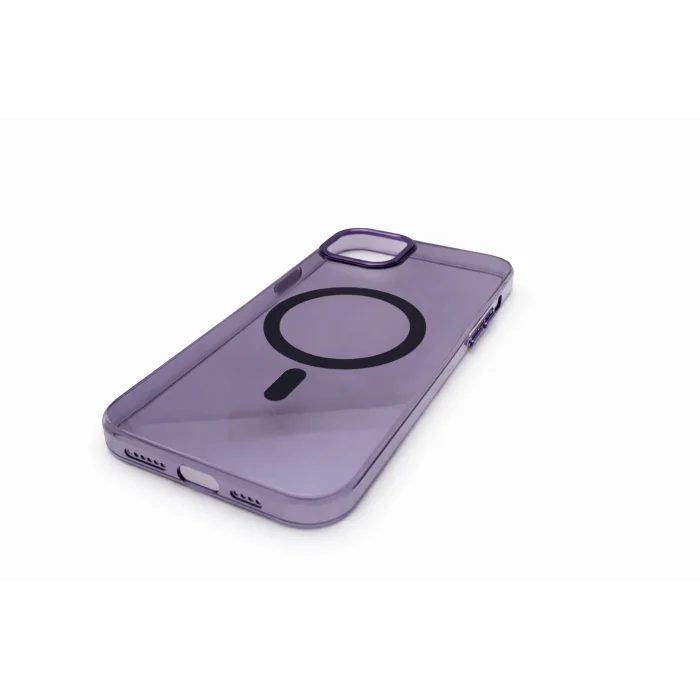 İphone 14 Pro Hybrid Magsafe Sert Mor Telefon Kılıfı