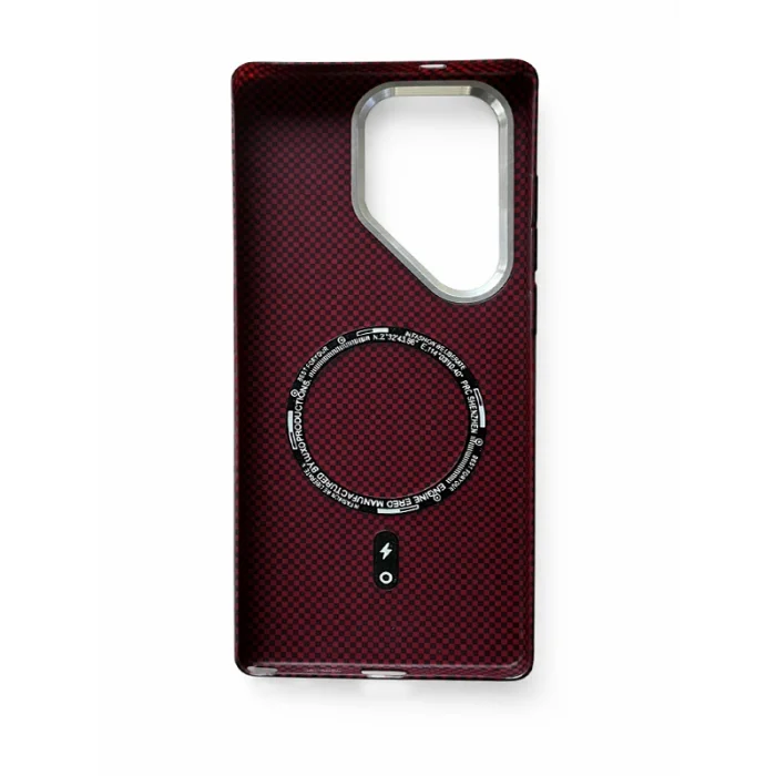 Samsung S25 Ultra ile Uyumlu Magsafe Özellikli Karışık Desenli Renkli Carbon Premium Kılıf