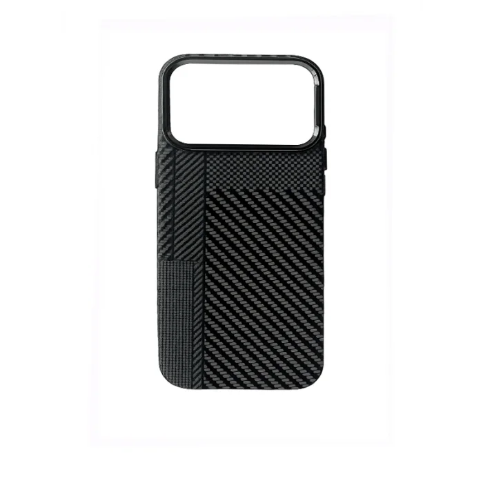 İphone 17 Pro ile Uyumlu Magsafe Özellikli Karışık Desenli Renkli Carbon Premium Kılıf