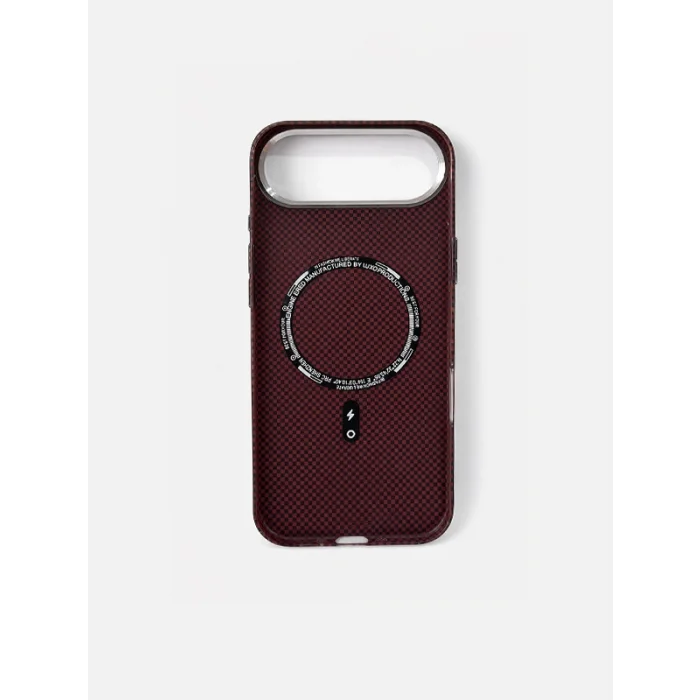 İphone 17 Air ile Uyumlu Magsafe Özellikli Karışık Desenli Renkli Carbon Premium Kılıf