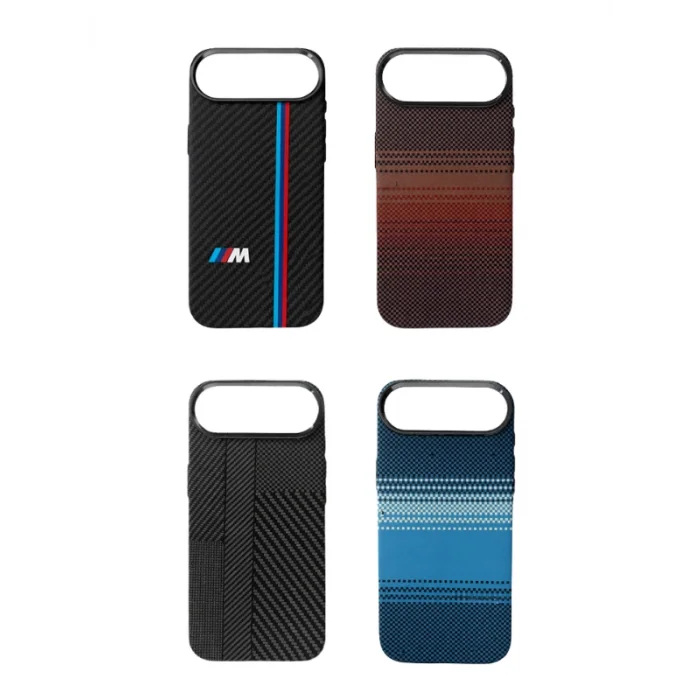 İphone 17 Air ile Uyumlu Magsafe Özellikli Karışık Desenli Renkli Carbon Premium Kılıf