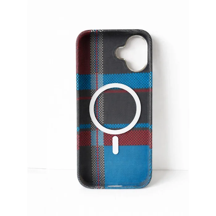 İphone 16 Plus ile Uyumlu Magsafe Özellikli Karışık Desenli Renkli Carbon Premium Kılıf