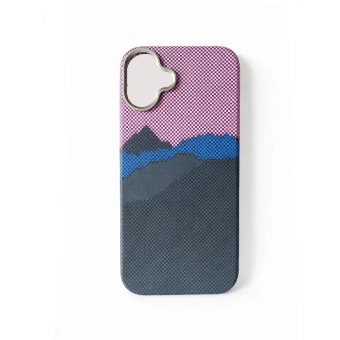 İphone 16 ile Uyumlu Magsafe Özellikli Karışık Desenli Renkli Carbon Premium Kılıf