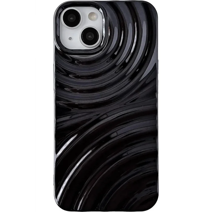 İphone 15 Ripples Parlak Darbelere Dayanıklı Silikon Kılıf