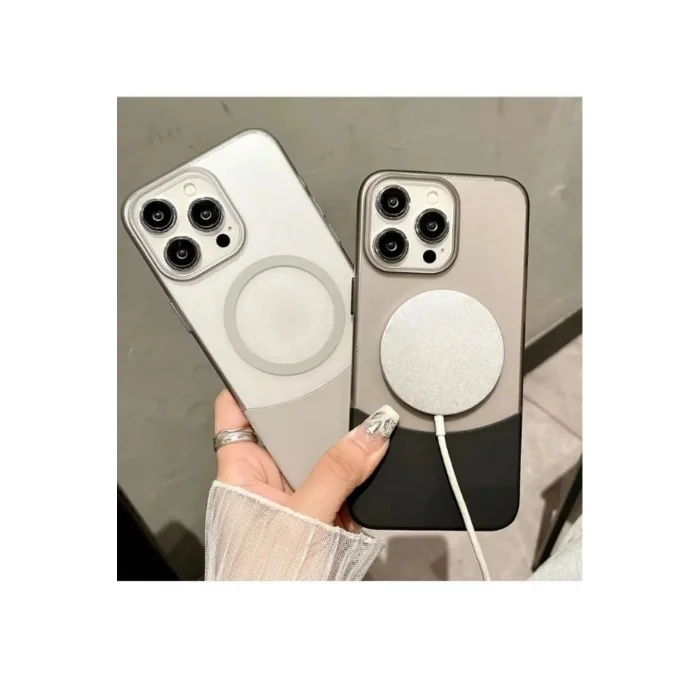 İPHONE 14 İLE UYUMLU 2 PARÇALI MAGSAFE ÖZELLİKLİ SOFT RENKLİ KONTRAST TELEFON KILIFI