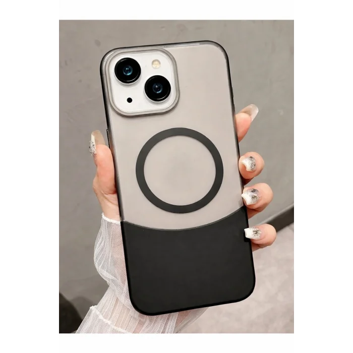 İPHONE 14 İLE UYUMLU 2 PARÇALI MAGSAFE ÖZELLİKLİ SOFT RENKLİ KONTRAST TELEFON KILIFI