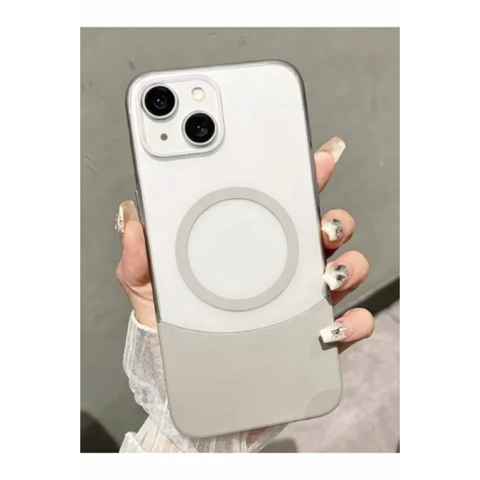 İPHONE 14 İLE UYUMLU 2 PARÇALI MAGSAFE ÖZELLİKLİ SOFT RENKLİ KONTRAST TELEFON KILIFI