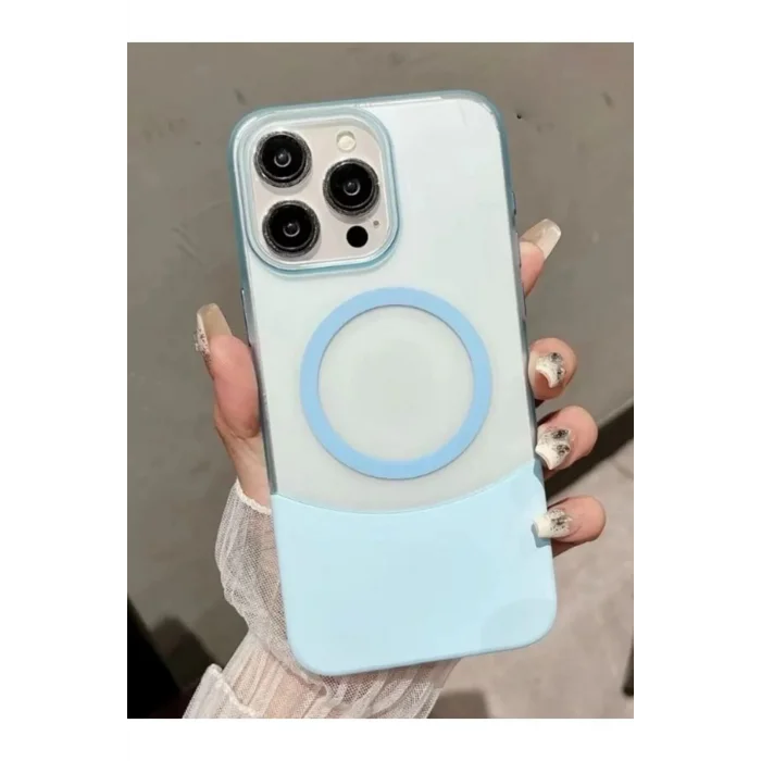 İPHONE 16 PRO İLE UYUMLU 2 PARÇALI MAGSAFE ÖZELLİKLİ SOFT RENKLİ KONTRAST TELEFON KILIFI