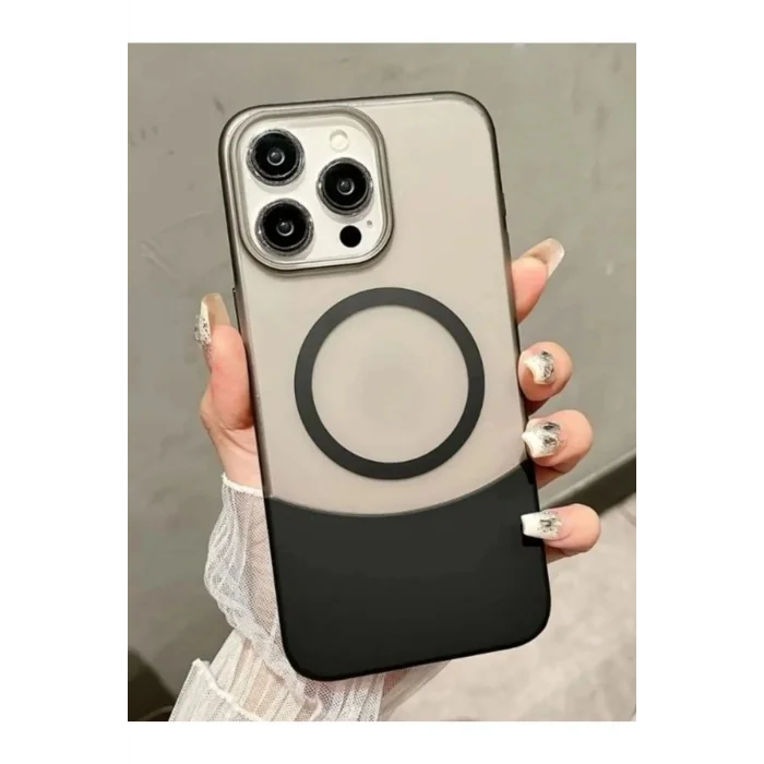 İPHONE 16 PRO MAX İLE UYUMLU 2 PARÇALI MAGSAFE ÖZELLİKLİ SOFT RENKLİ KONTRAST TELEFON KILIFI