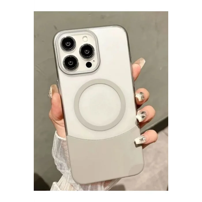 İPHONE 16 PRO MAX İLE UYUMLU 2 PARÇALI MAGSAFE ÖZELLİKLİ SOFT RENKLİ KONTRAST TELEFON KILIFI