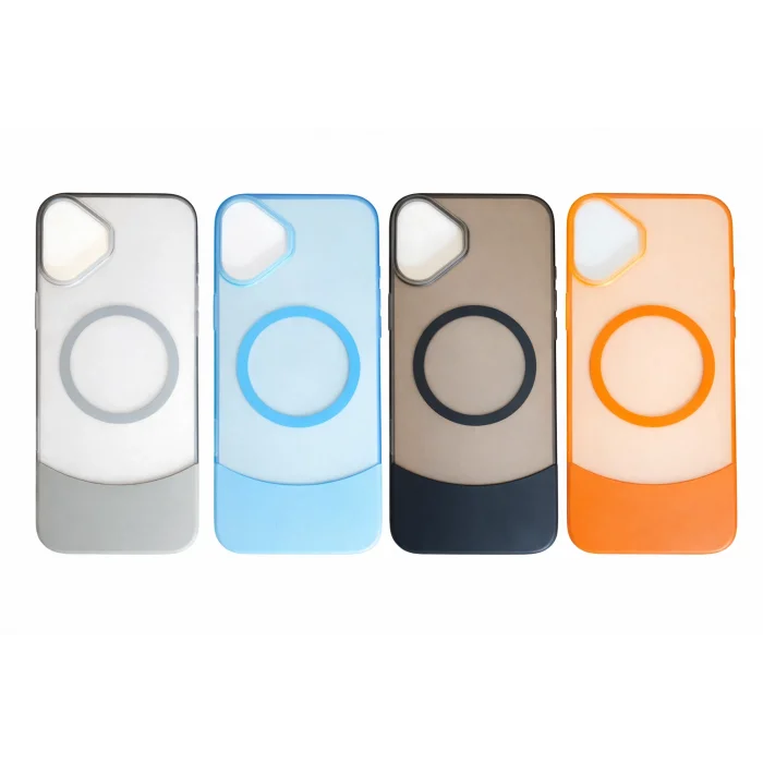İPHONE 16 PLUS İLE UYUMLU 2 PARÇALI MAGSAFE ÖZELLİKLİ SOFT RENKLİ KONTRAST TELEFON KILIFI