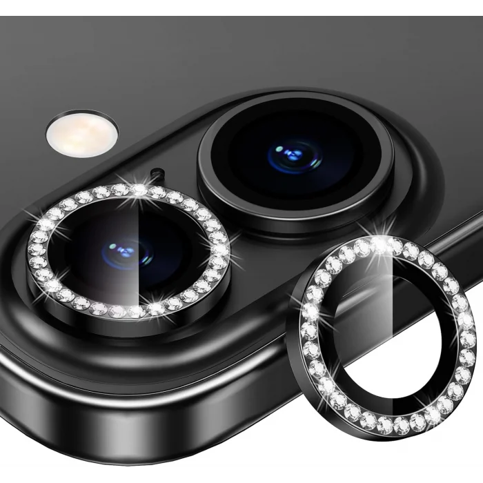 Joyroom İphone 16/16 Plus ile Uyumlu Taşlı Kamera Premium Lens Koruyucu