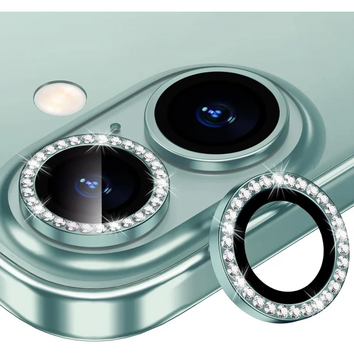 Joyroom İphone 16/16 Plus ile Uyumlu Taşlı Kamera Premium Lens Koruyucu