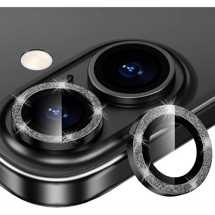 Joyroom İphone 16/16 Plus ile Uyumlu Taşlı Kamera Premium Lens Koruyucu