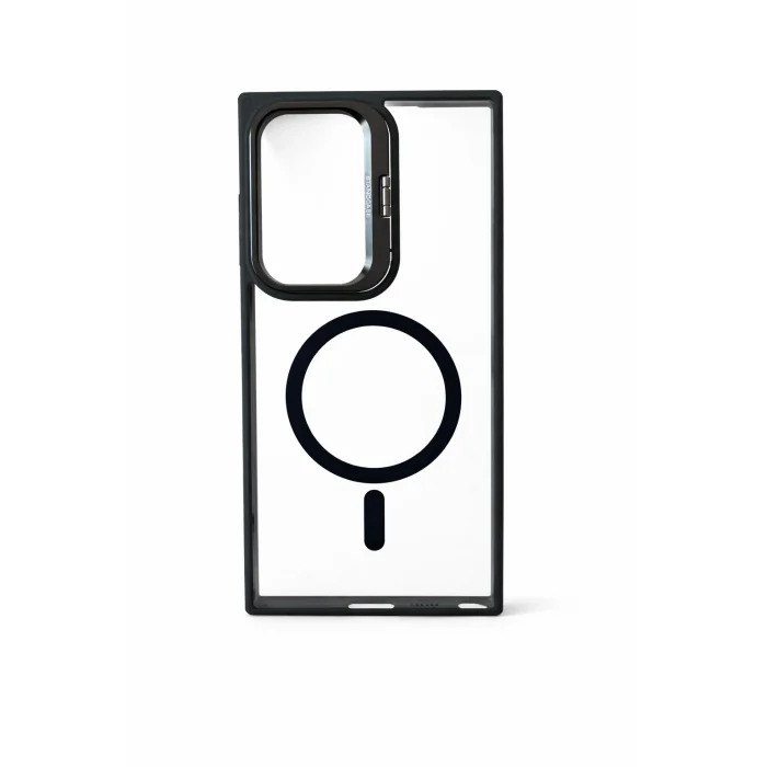 Samsung S24 Ultra Uyumlu Kılıf Klon Stantlı MagSafe Özellikli Telefon Kılıfı
